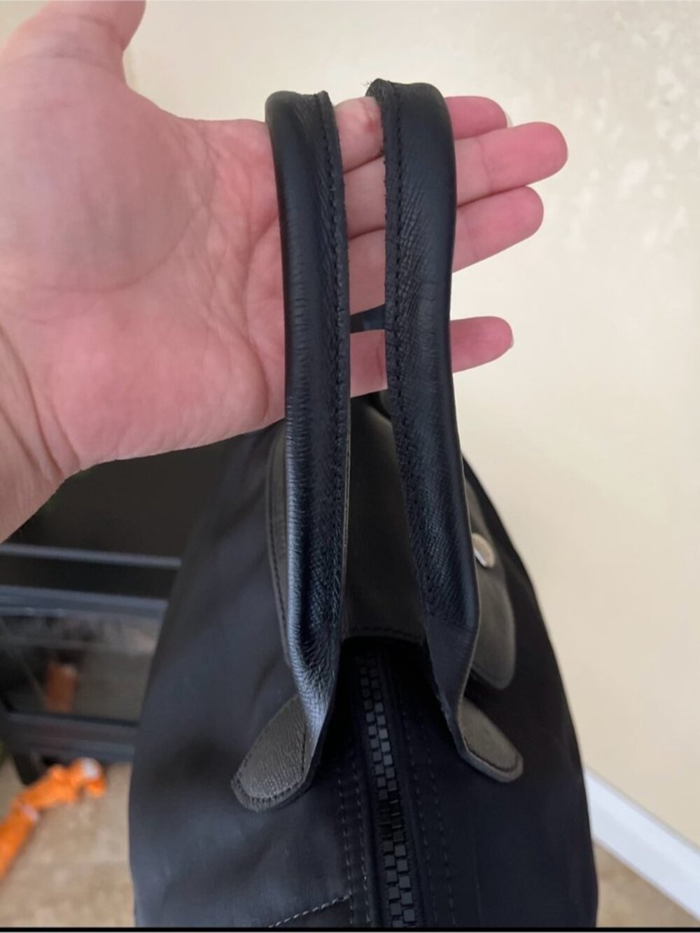 Longchamp Black Nylon Le Pliage Top-Handle Tote - Picture 8 of 12